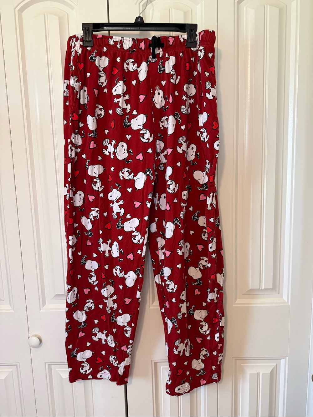Men’s Red Snoopy Print Pajama Pants - Peanuts